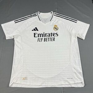 2024-25 Adidas Men's Real Madrid Authentic Version Home Soccer Jersey 2XL XXL